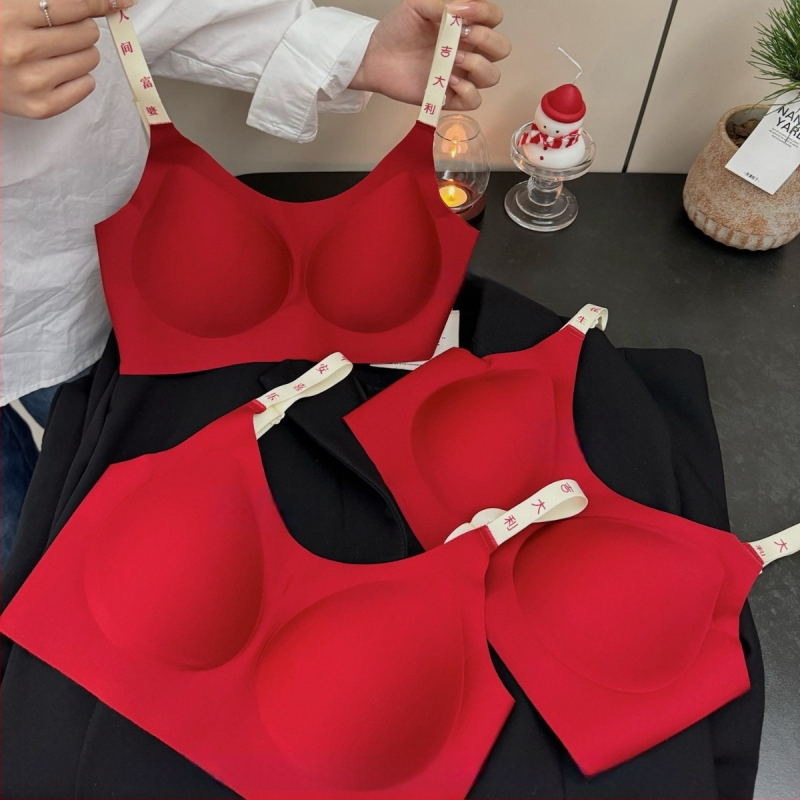 Női fehérnemű készlet - Újévi limitált kiadás, 1/2 kosár, közepesen formázott kosár, Tank Top stílus, Nylon/poliamid