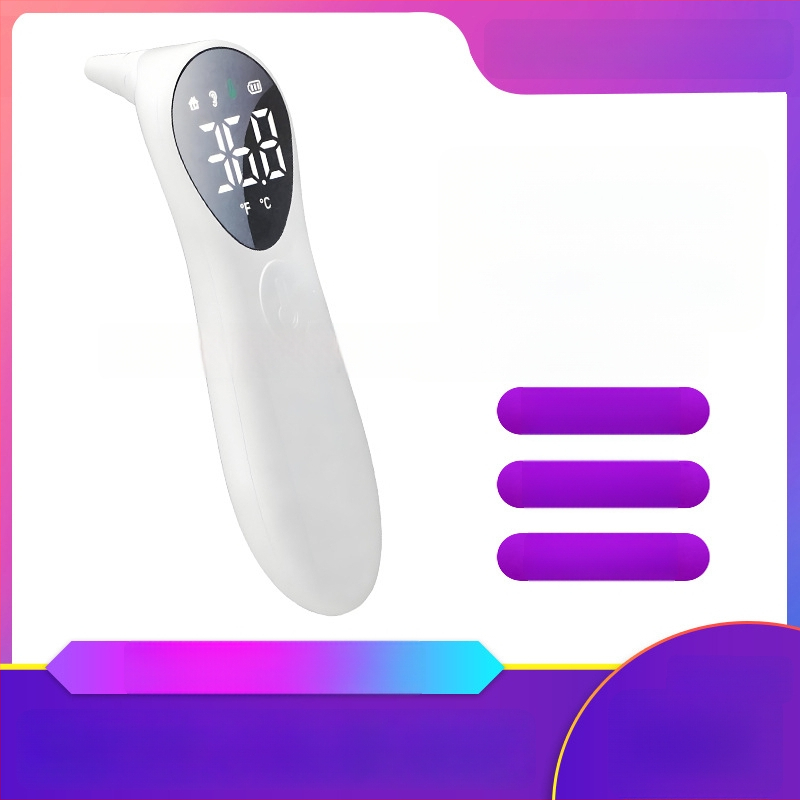 Инфрачервен безконтактен термометър за чело и обекти, ръчен двупосочен дигитален термометър за измерване на обект и мляко, бързо измерване под 1 сек, диапазон 32.0–42.9°C, USB зареждане