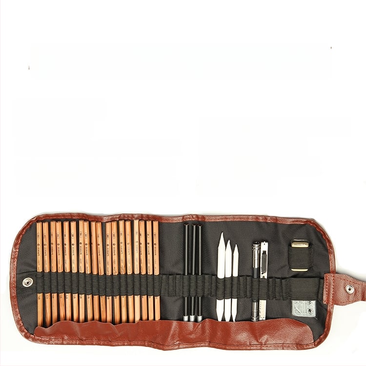 Marco 7001 професионален художествен комплект моливи — дървени моливи 2B и HB, графитни и въглен моливи, 12 бр. в кутия, 240 кутии в кашон