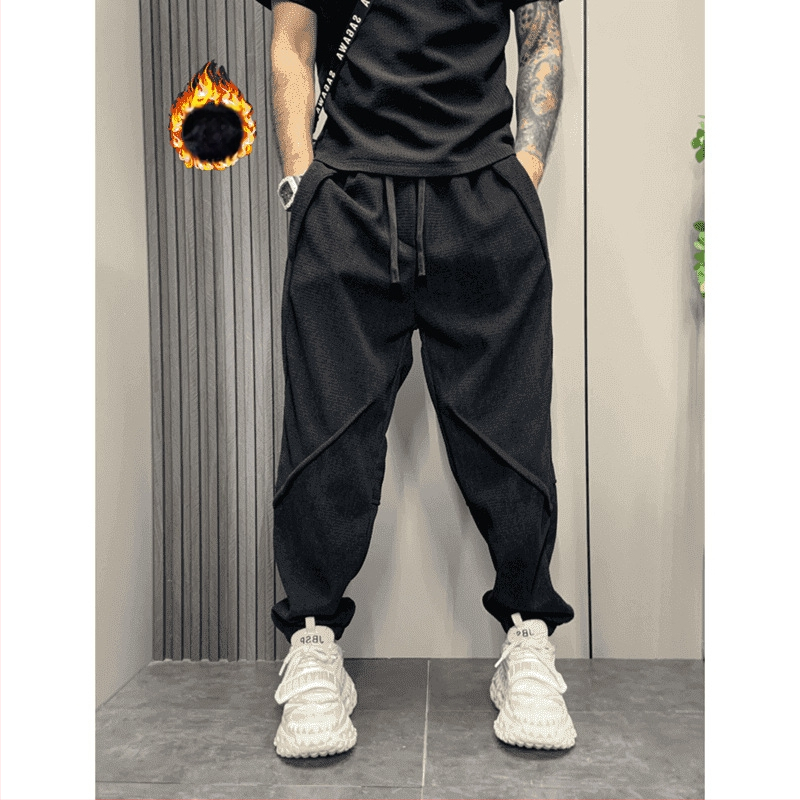 Nove moderne muške casual hlače s zimskim fleeceom, jogger kroj harems