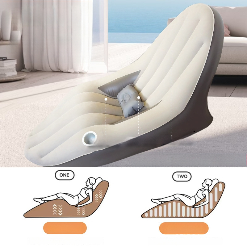 Φουσκωτός καναπές μίας θέσης για υπαίθριο κάμπινγκ με ηλεκτρική αντλία — Υλικό PVC, καθαρό βάρος 2,6 кг