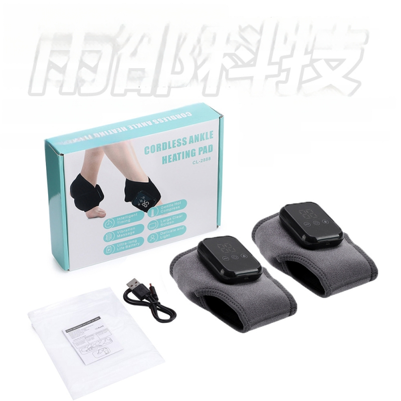 Глезенна ортеза-масажор с 3 скорости вибрация и 3 скорости топлинна терапия (универсална употреба; за баскетбол)