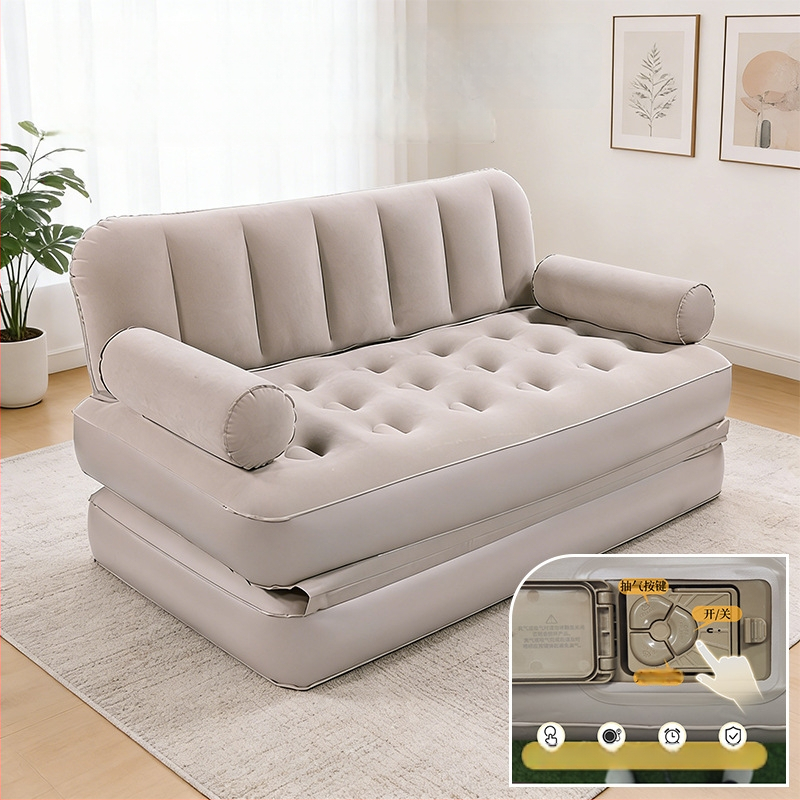 Okadu φουσκωτός καναπές εξωτερικού χώρου – υλικό flocking, κατάλληλος για 1–3 άτομα, καθαρό βάρος 6,2 kg, τρόπος φουσκώματος: ηλεκτρική αντλία αέρα