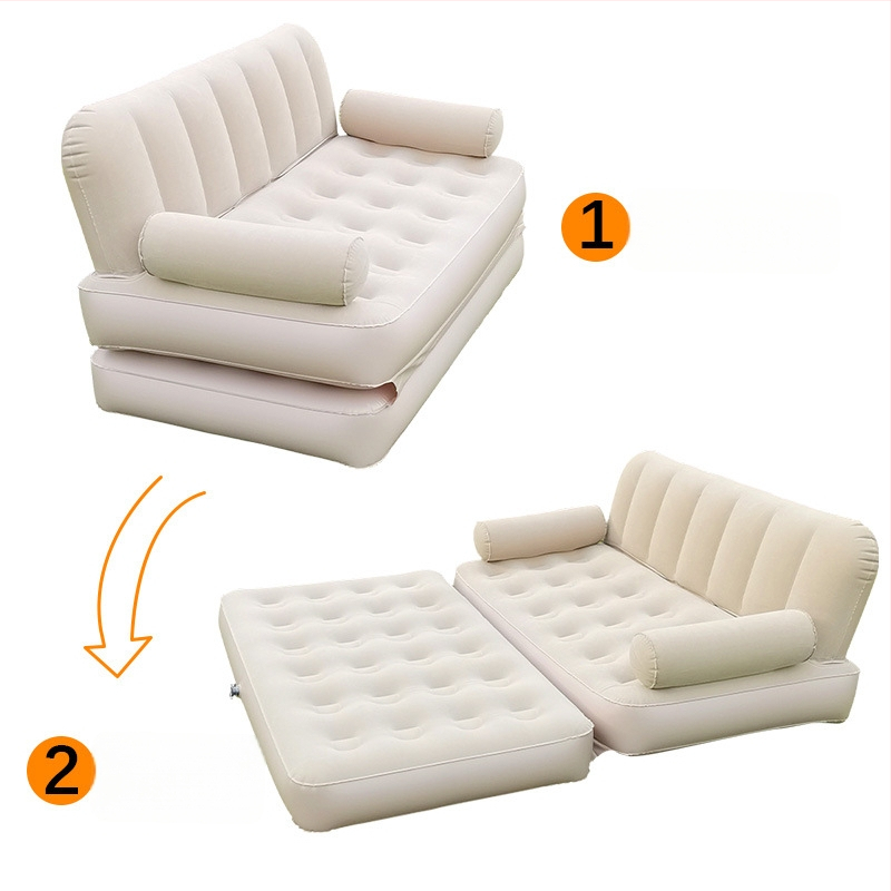Okadu φουσκωτός καναπές εξωτερικού χώρου – υλικό flocking, κατάλληλος για 1–3 άτομα, καθαρό βάρος 6,2 kg, τρόπος φουσκώματος: ηλεκτρική αντλία αέρα