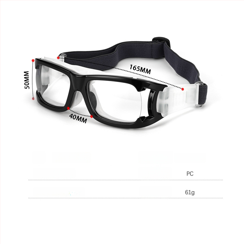 Sport szemüveg 018: kosaras keret, PC anyag, állítható myopia-kompatibilitás, alkalmas kosárlabda, futball, futás, kerékpározás, golf