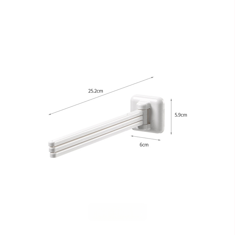 FaSoLa suport prosoape montat pe perete, rotativ, fără găuri, ABS