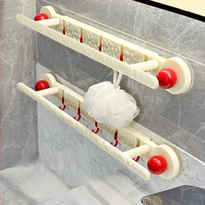 Cuier de prosoape montat pe perete, fără găuri, cu ventuză, din plastic, 200 bucăți în cutie