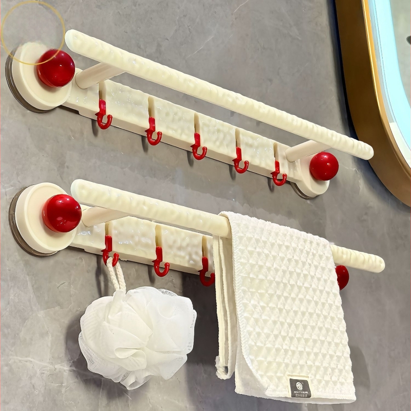 Cuier de prosoape montat pe perete, fără găuri, cu ventuză, din plastic, 200 bucăți în cutie