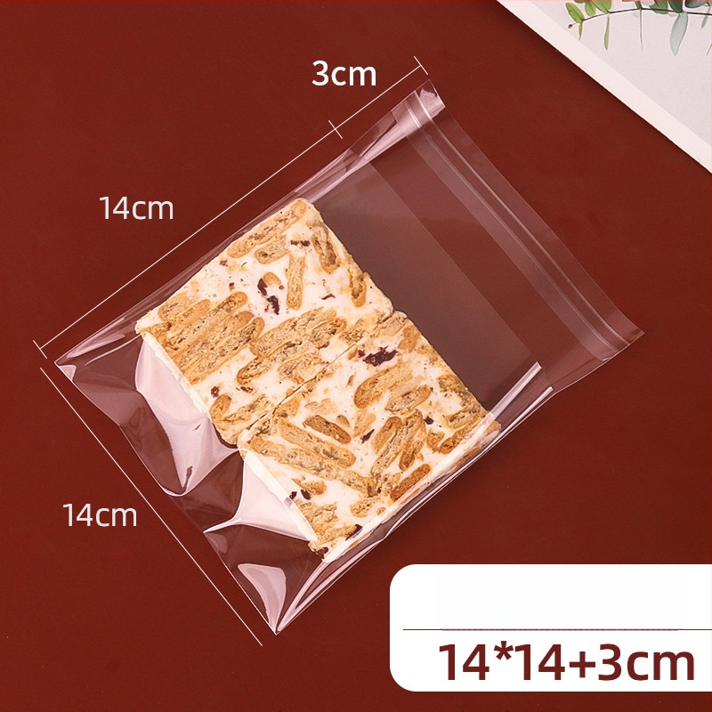 Pungă pentru biscuiți cu închidere autoadezivă, design cu fulgi de zăpadă, material compozit alimentar