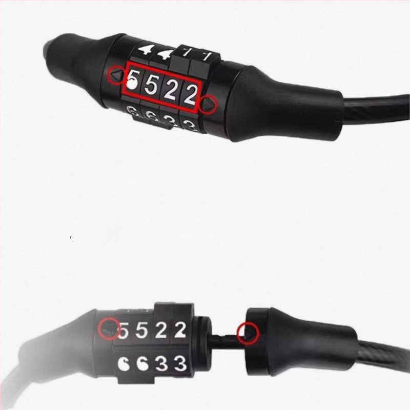 Zhiwei Katanac za bicikl s lozinkom – prijenosni kabel za MTB, dimenzije 0.8×1.2