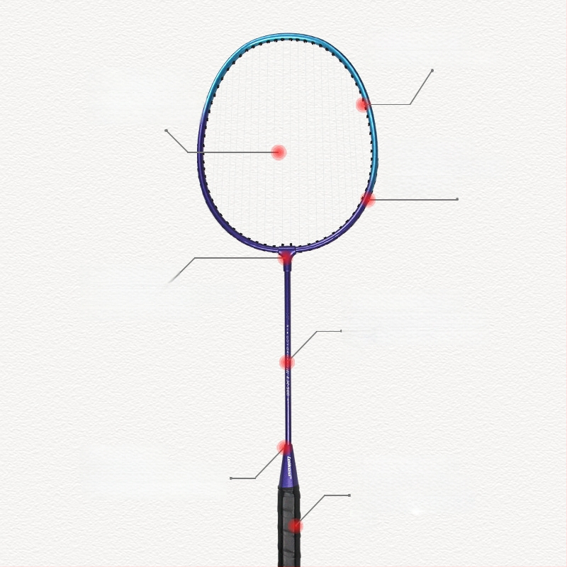 LKS506 Dvodijelna željezna raketa za badminton, otporna na habanje i lagana
