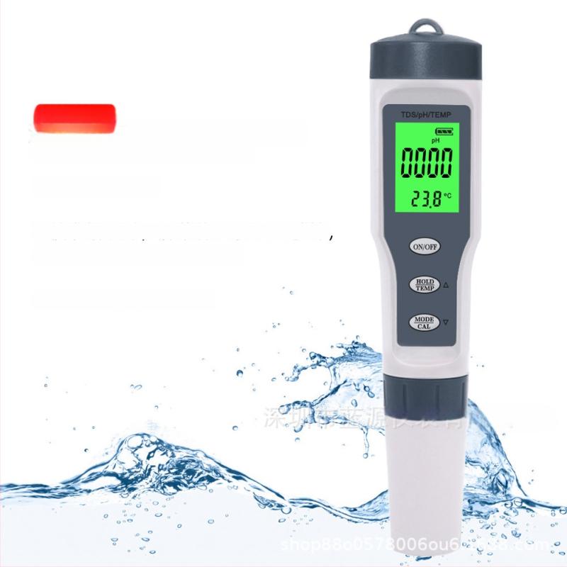 Prijenosni tester kvalitete vode s pH, EC i temperaturom – za bazene i akvarije