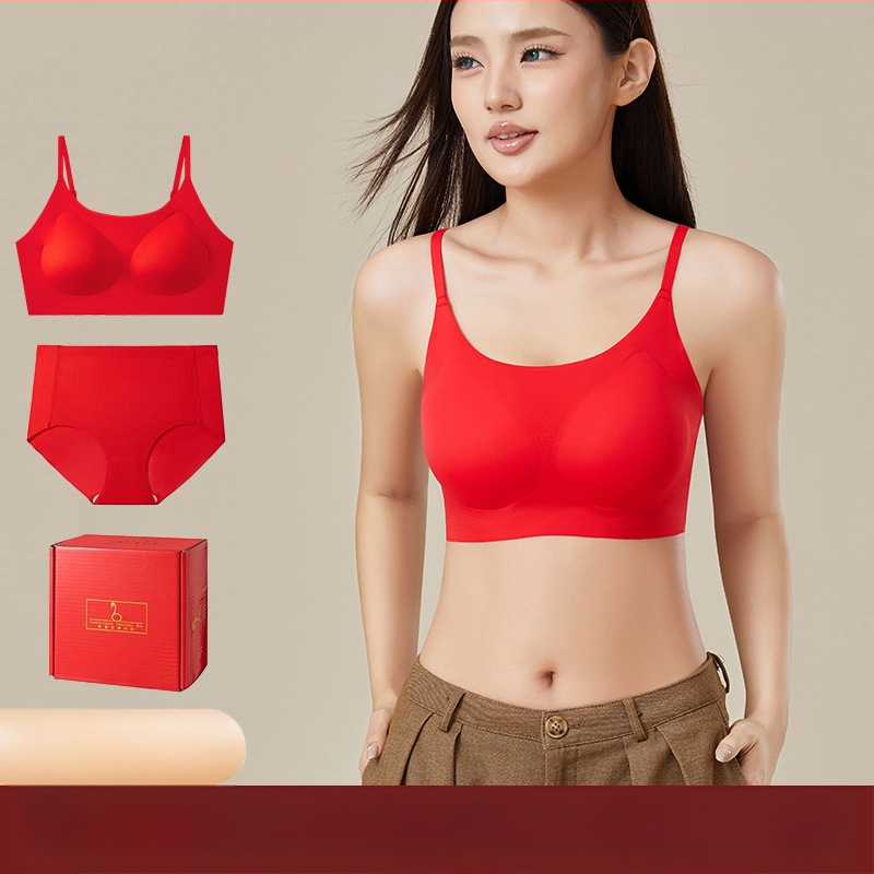 Varrás nélküli női fehérnemű szett menyasszony számára, melltartó egybeépített vállpántokkal, teljes kosár, középső formázott kosár, nylon anyag