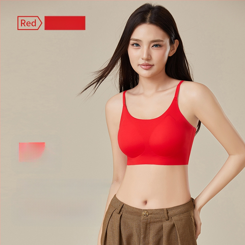 Varrás nélküli női fehérnemű szett menyasszony számára, melltartó egybeépített vállpántokkal, teljes kosár, középső formázott kosár, nylon anyag