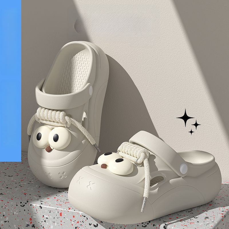 Ženske Crocs‑stila ljetne sandale s zatvorenim prstom, neklizajućom potplatom, sladak crtani dizajn, debela 3 cm potplata, bez mirisa stopala