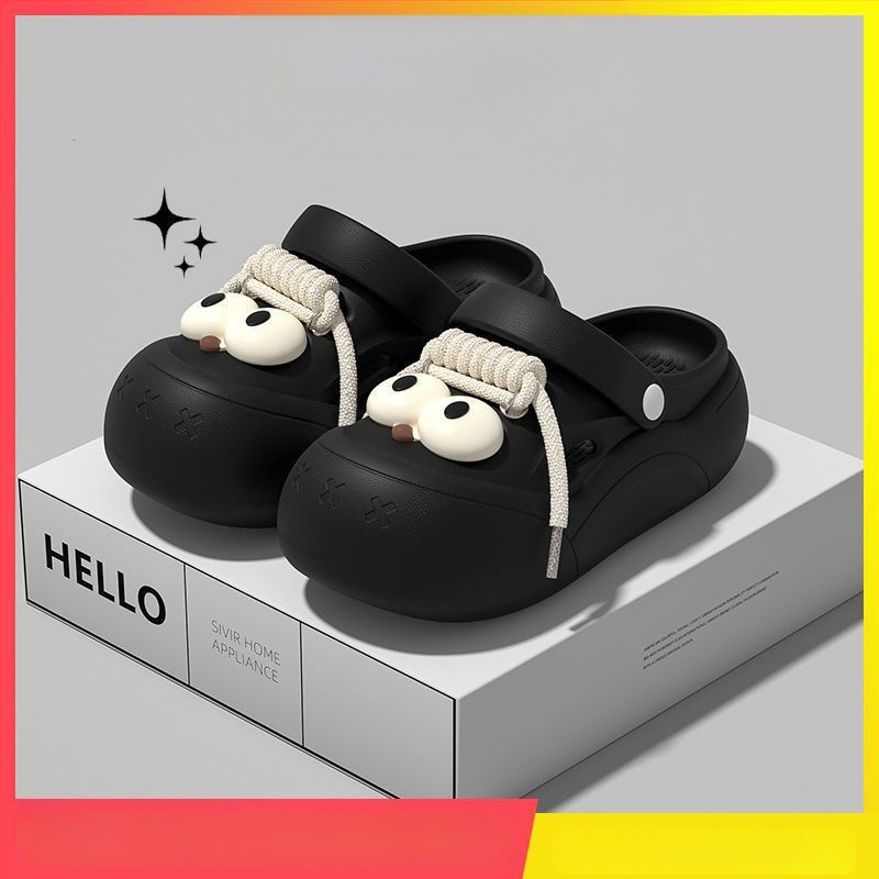 Ženske Crocs‑stila ljetne sandale s zatvorenim prstom, neklizajućom potplatom, sladak crtani dizajn, debela 3 cm potplata, bez mirisa stopala