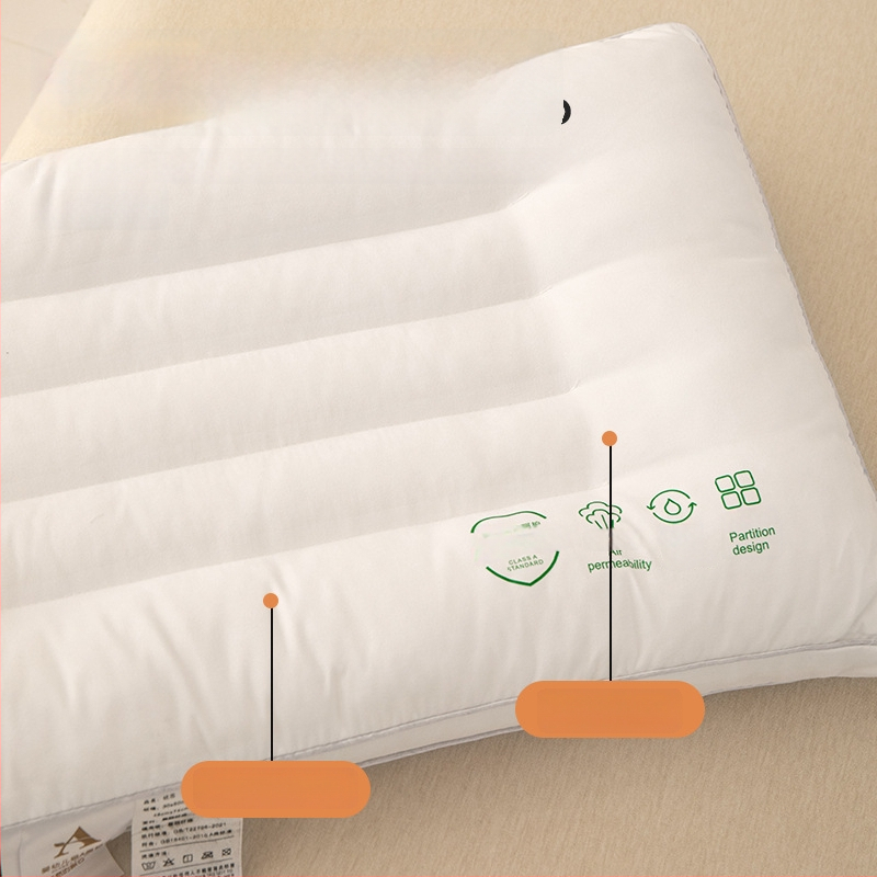 Τετράγωνο μαξιλάρι για παιδιά με στήριξη του λαιμού, γέμισμα Feather Velvet 100%, ύφασμα Class A από βαμβάκι-πολυεστέρα