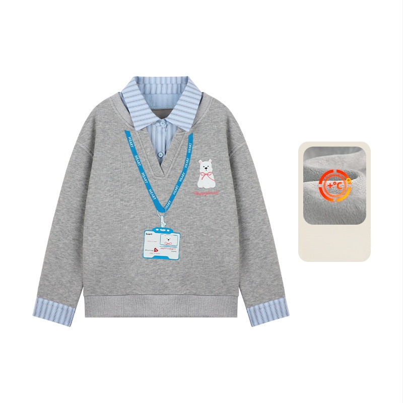 Amybaby dječji sweatshirt s printom medvjedića, zimsko izdanje 2025
