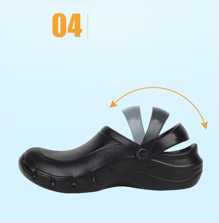 Uniszex konyhai esőcipő, csúszásmentes, vízálló és olajálló, EVA felsőrész, gumitalp