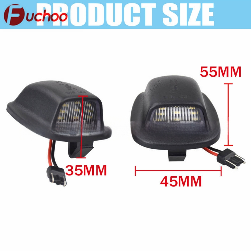 LED φως πινακίδας για Nissan Navara NP300 D22 1998-2004 — 12V, 5W, ABS housing, compatible with NP300 D22