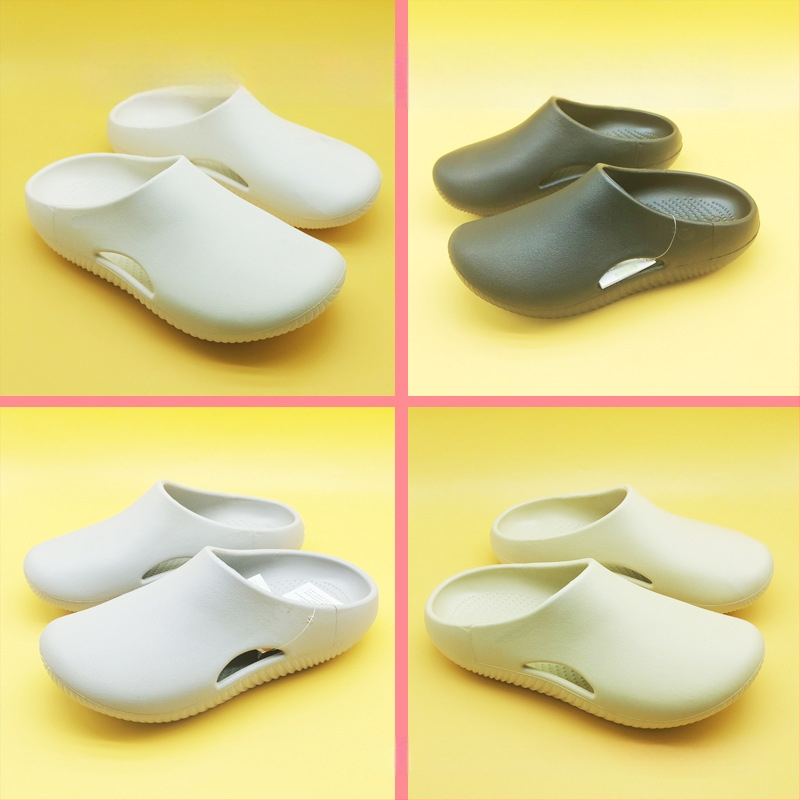 Uniszex EVA szandálok teljes ujjvédővel, egyrészes pántos kialakítás, EVA felső rész és talp, kerek orr, 2 cm lapos sarok, légáteresztő és könnyű sportos papucs