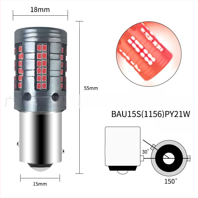 Automobilski LED visoke jasnosti – dekoder indikatora smjera, 1156, 84 LED, 7440, 2016, 84-SMD, svjetlo kočnice 1157