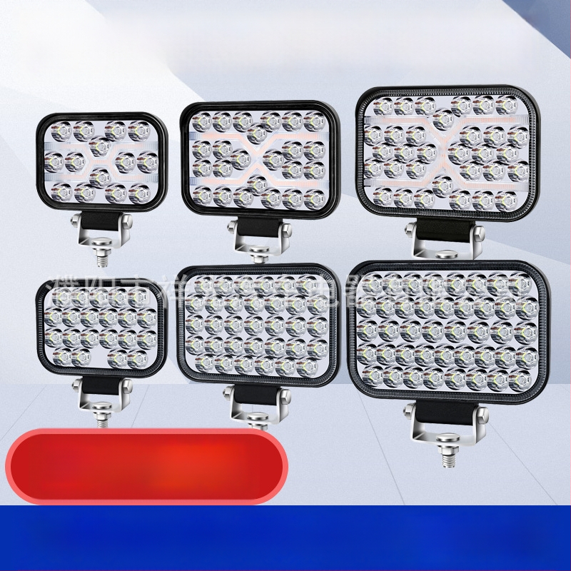 LED prednje svjetlo za vozila 12–24V, vodootporno, visoke snage za viljučare i građevinska vozila, s bljeskalicom za upozorenje i svjetlom za vožnju unatrag