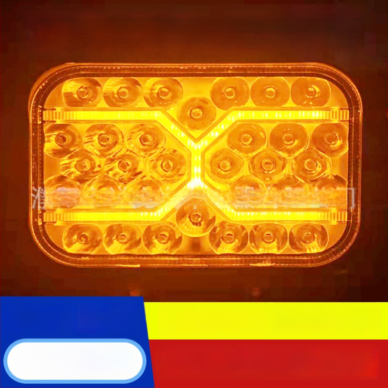 LED prednje svjetlo za vozila 12–24V, vodootporno, visoke snage za viljučare i građevinska vozila, s bljeskalicom za upozorenje i svjetlom za vožnju unatrag