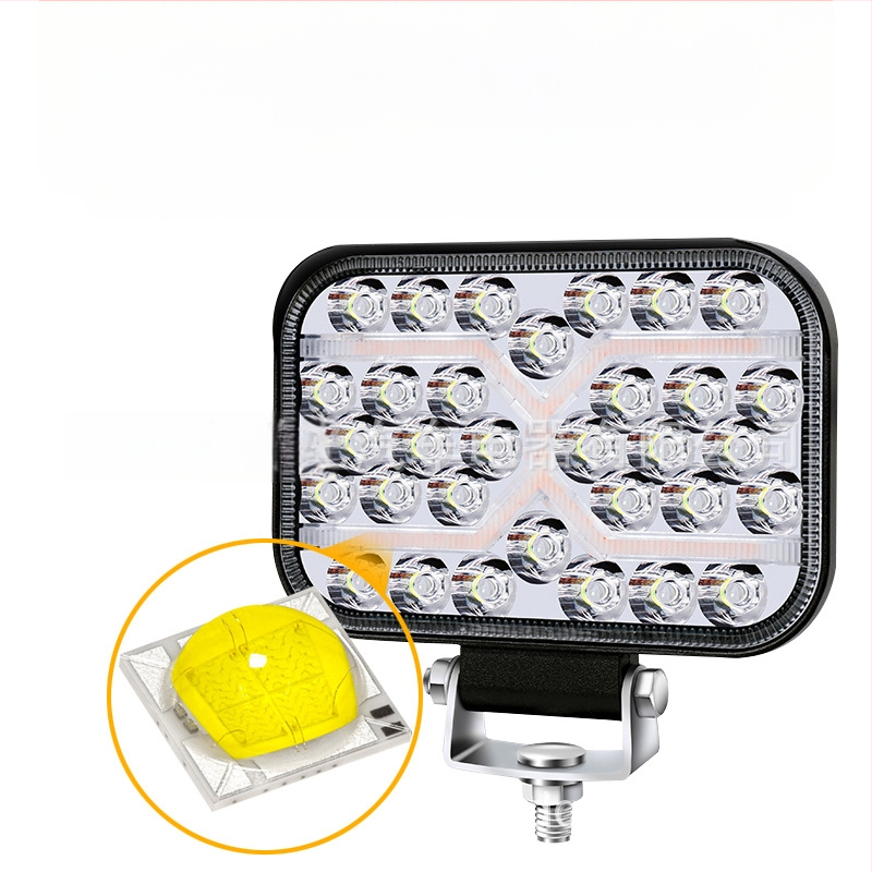 LED prednje svjetlo za vozila 12–24V, vodootporno, visoke snage za viljučare i građevinska vozila, s bljeskalicom za upozorenje i svjetlom za vožnju unatrag