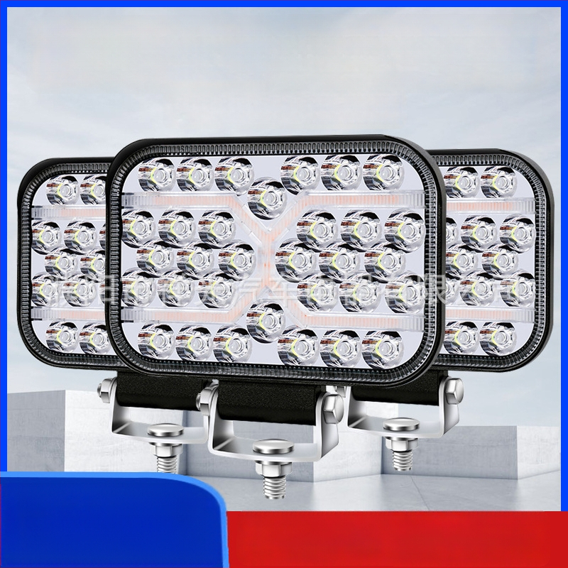 LED prednje svjetlo za vozila 12–24V, vodootporno, visoke snage za viljučare i građevinska vozila, s bljeskalicom za upozorenje i svjetlom za vožnju unatrag
