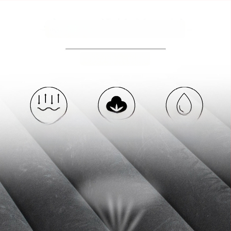 Φουσκωτός καναπές PVC με βελούδινη επιφάνεια για 2 άτομα, κατάλληλος για εσωτερική/εξωτερική χρήση, πτυσσόμενος, πλήρωση με αντλία αέρα, μοντέλο Srsf