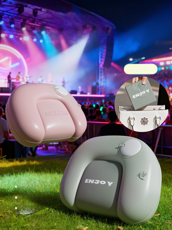 Φουσκωτό μαξιλαράκι καθίσματος για εξωτερική χρήση με παχυνόμενο υποπόδιο - φούσκωμα με πίεση, για 1 άτομο, καθαρό βάρος 500 g