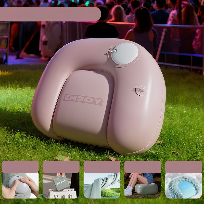 Φουσκωτό μαξιλαράκι καθίσματος για εξωτερική χρήση με παχυνόμενο υποπόδιο - φούσκωμα με πίεση, για 1 άτομο, καθαρό βάρος 500 g