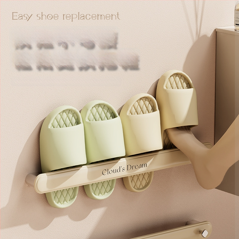 Suport montat pe perete pentru prosoape și papuci – plastic, montaj fără găuri, marcă Xingyang, ambalaj 160/120