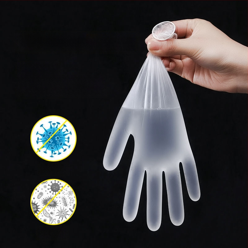 Jednokratne PVC rukavice, prehrambene kvalitete, prozirne, vodootporne i otporne na ulje, debeli, za pranje suđa i catering