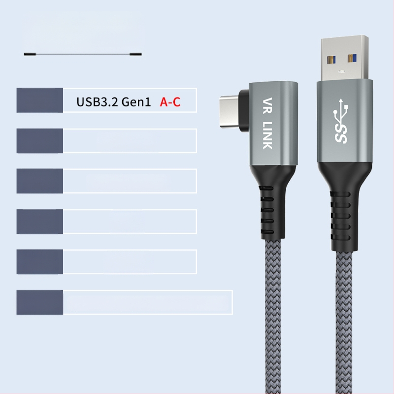 Καλώδιο δεδομένων VR για Oculus Quest 3 – USB 3.0 / Type-C, PD γρήγορη φόρτιση, μέγιστο 60W, κατασκευή από TPE