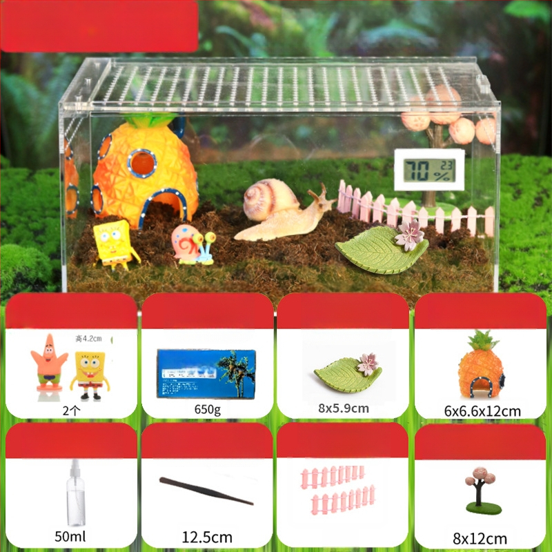 Habitat din plastic pentru animale mici, cu izolație transparentă groasă — cutie de creștere