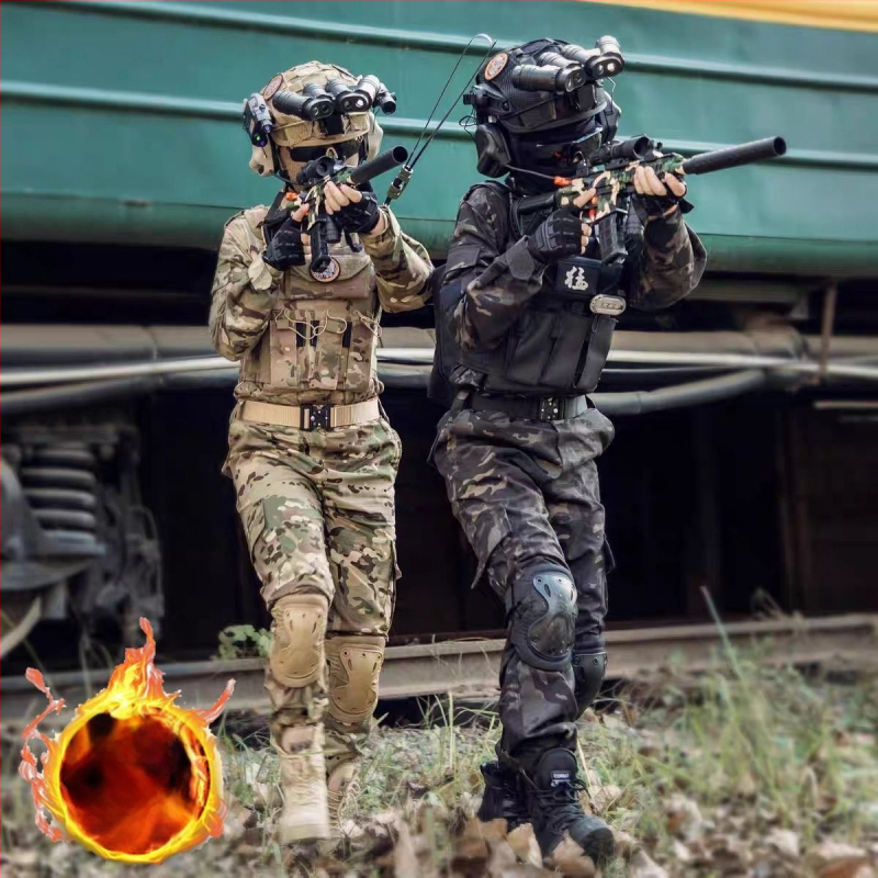 Παιδικό σετ καμουφλάζ για στρατιωτική εκπαίδευση – συνθετικό μείγμα ινών, αδιάβροχο και ανθεκτικό στον άνεμο, καμουφλάζ, φθινόπωρο, unisex