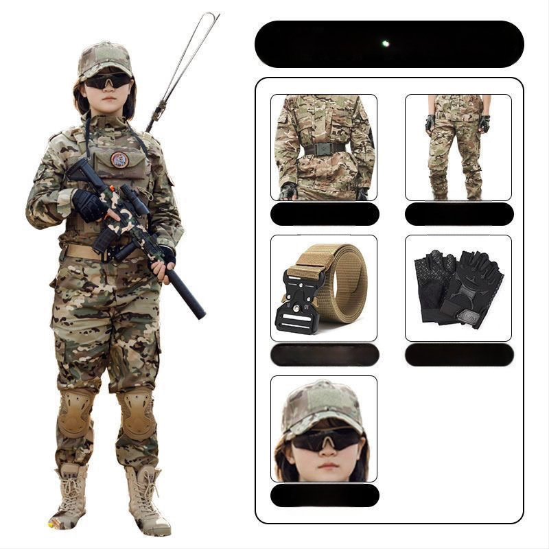 Παιδικό σετ καμουφλάζ για στρατιωτική εκπαίδευση – συνθετικό μείγμα ινών, αδιάβροχο και ανθεκτικό στον άνεμο, καμουφλάζ, φθινόπωρο, unisex