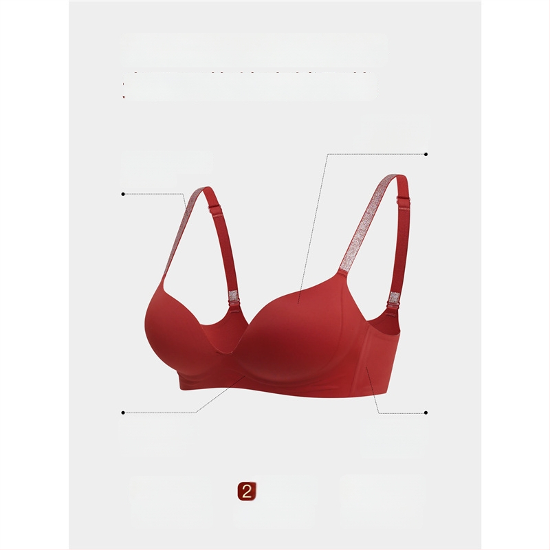 Nylon anyagú melltartó 3/4 kosárral, acélgyűrű nélkül, formázott kosár vékony felső él és vastag alsó él, fix dupla pántok, hátul három sor zár