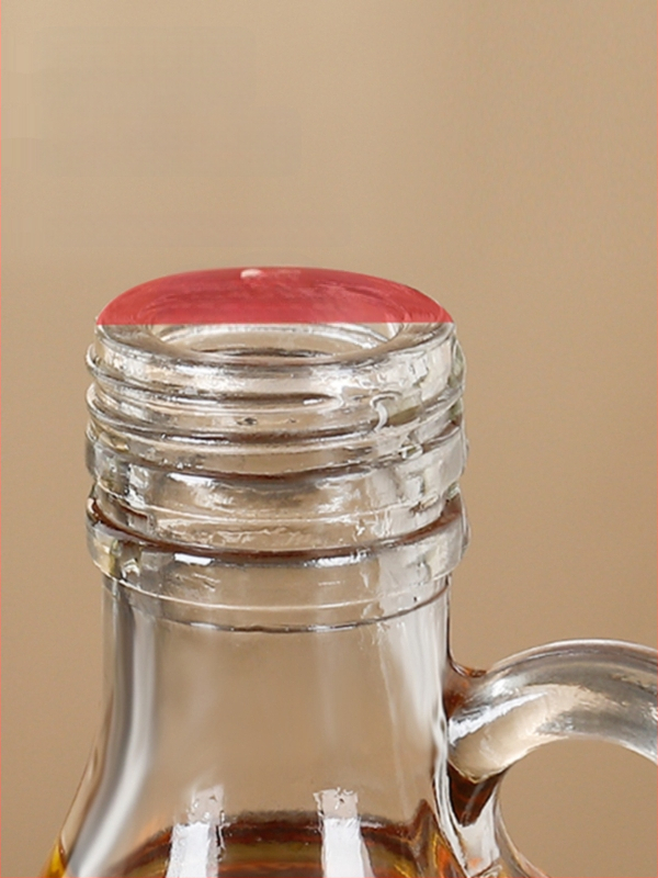 Стъклена бутилка за масло със запечатващ капак, хранителен клас, за сусамово масло и чайно масло, автоматично отваряне и затваряне