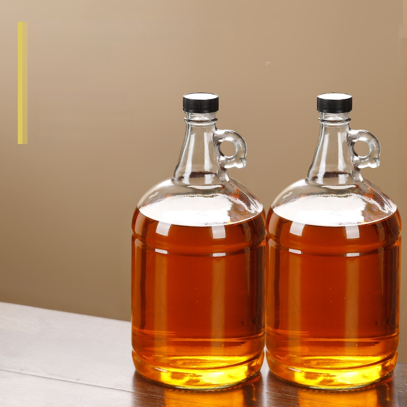 Стъклена бутилка за масло със запечатващ капак, хранителен клас, за сусамово масло и чайно масло, автоматично отваряне и затваряне