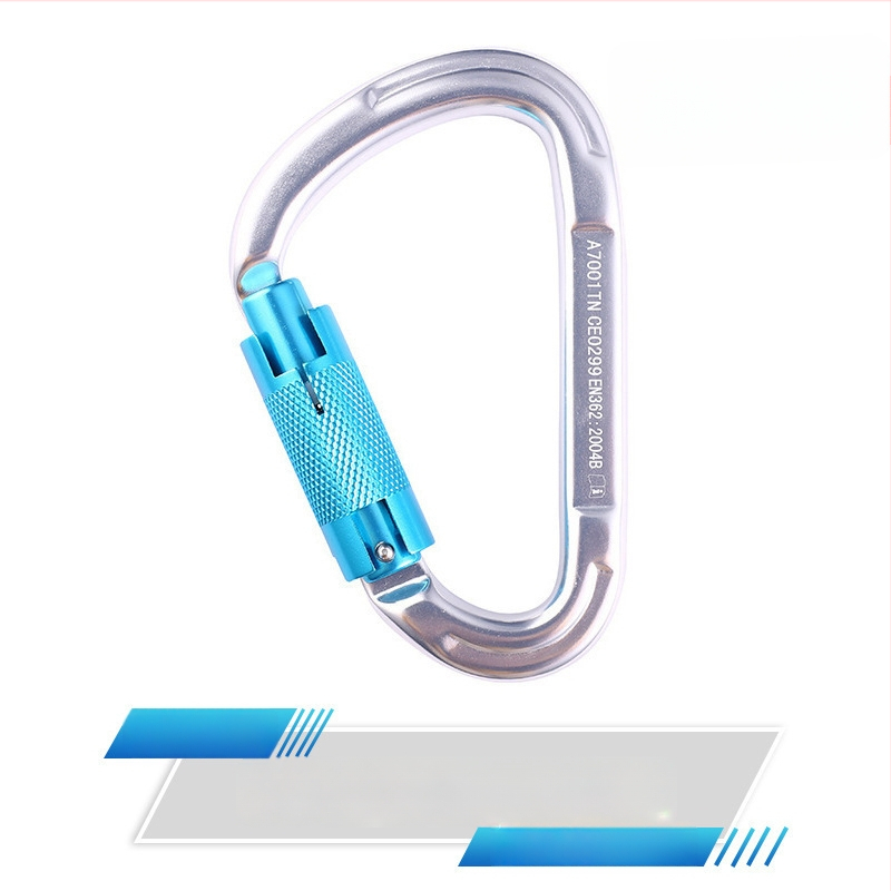 Карабинер с бързо освобождаване, автоматично заключване, алуминиева сплав, 25 kN, марка Q&C, пакет от 100 бр.