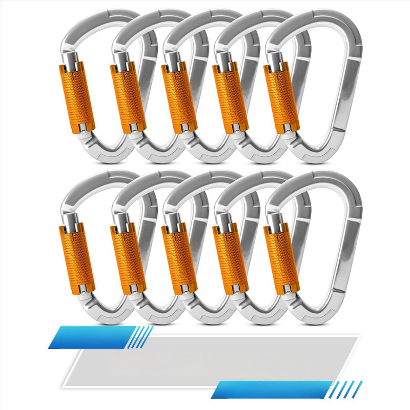 Карабинер с бързо освобождаване, автоматично заключване, алуминиева сплав, 25 kN, марка Q&C, пакет от 100 бр.