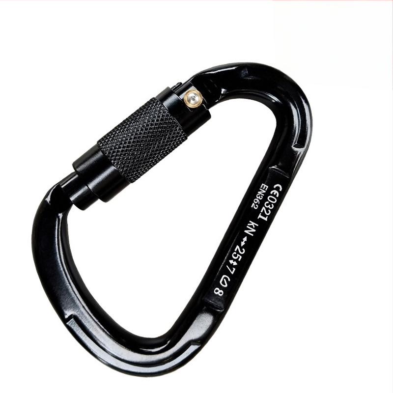 Карабинер с бързо освобождаване, автоматично заключване, алуминиева сплав, 25 kN, марка Q&C, пакет от 100 бр.