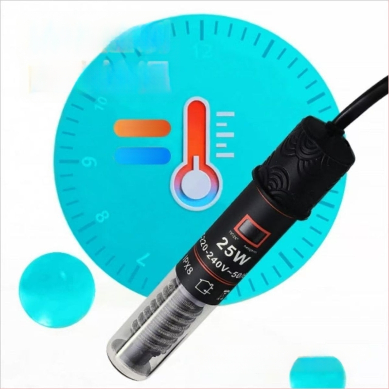Аквариумна нагревателна пръчка, автоматично поддържане на температурата, стъклено тяло, 25W/50W