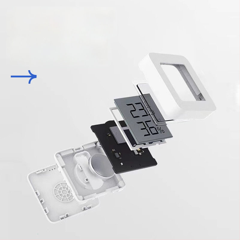 Аквариумен термометър, водоустойчив, високопрецизен, двоен цифров дисплей, стенен монтаж, външен сензор за температура и влажност