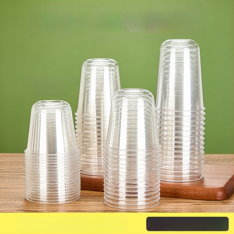 Jednokratna plastična čaša u U-obliku, 301–400 ml, visoko prozirna PET, pogodna za čaj s mlijekom, hladna pića, jogurt i ledenu kavu.