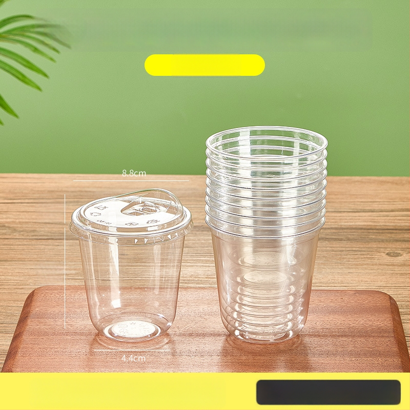 Jednokratna plastična čaša u U-obliku, 301–400 ml, visoko prozirna PET, pogodna za čaj s mlijekom, hladna pića, jogurt i ledenu kavu.