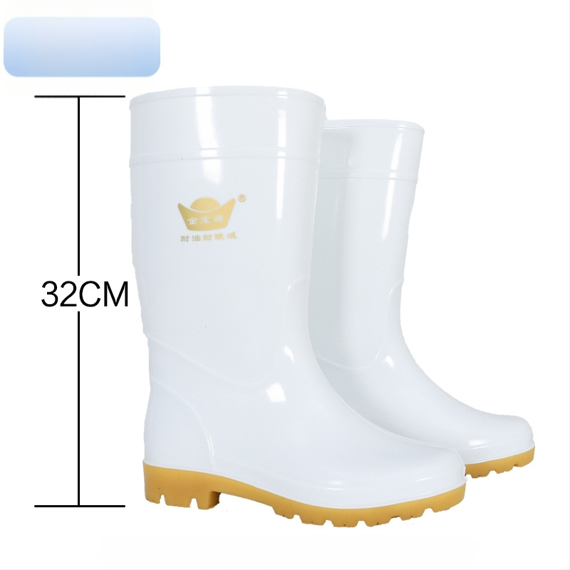 Uniszex élelmiszer-ipari esőcsizma, magas szárú PVC felsőrésszel, gumírozott talppal, olaj- és csúszásálló, egy darabból öntött talppal, minden évszakra
